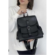 Women's backpack Betty Pretty made of eco-leather black 956BLK