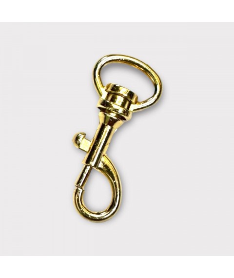 Карабин для клатча 40х12 мм., светлое золото, кат.А+