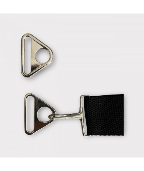 Треугольник литой, сумочный, 38мм., светлый никель