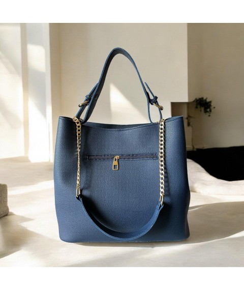 Сумка женская из экокожи Betty Pretty синяя 887BLUE