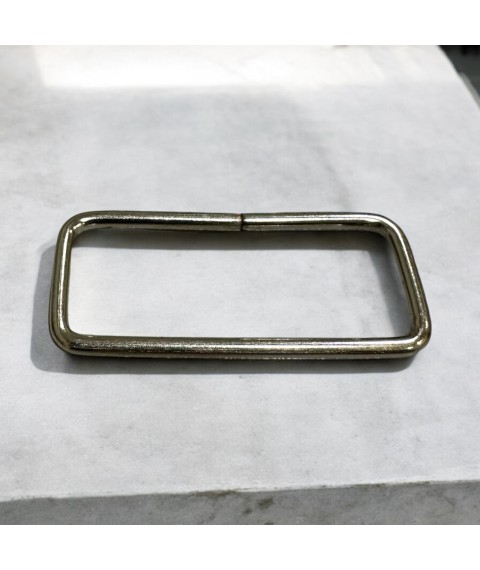 Рамка прямоугольная проволочная 35*14*2,5 мм., светлый никель