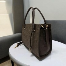 Сумка каркасная женская Betty Pretty из кожи коричневая 986DARKBROWN