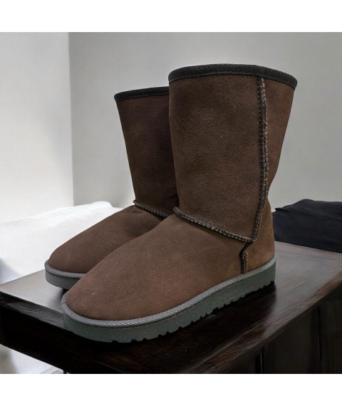 Угги женские Betty Pretty из искусственного замша коричневые 3UG