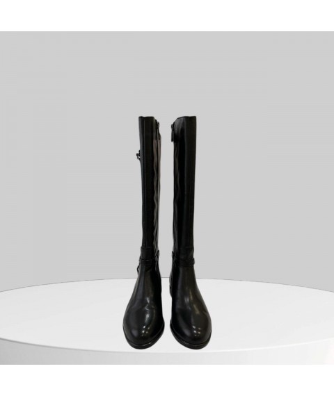 Сапоги женские Betty Pretty из натуральной кожи черные RBX121192A42