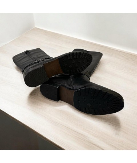 Сапоги женские Betty Pretty из натуральной кожи черные RBX121192A42