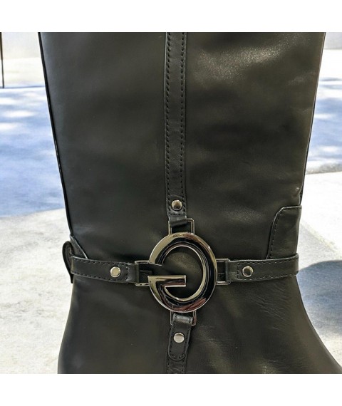 Сапоги женские Betty Pretty из натуральной кожи черные RBX121192A42