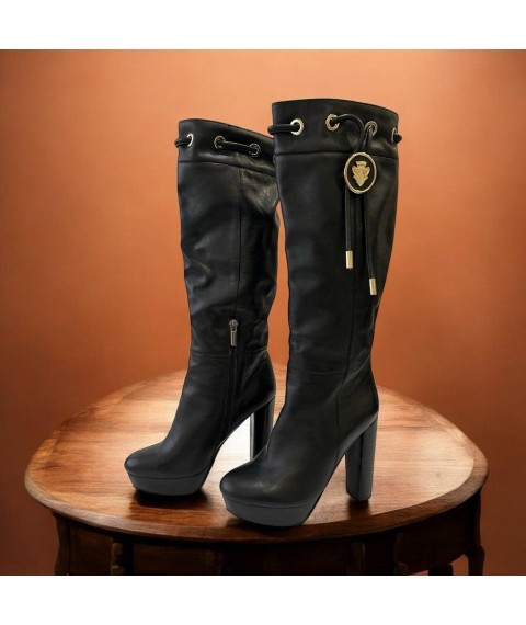 Сапоги женские Betty Pretty из натуральной кожи черные B331991 38