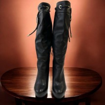 Сапоги женские Betty Pretty из натуральной кожи черные B331991