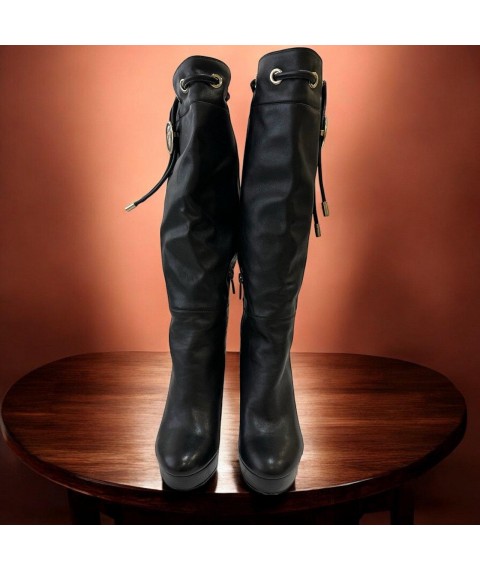 Сапоги женские Betty Pretty из натуральной кожи черные B331991