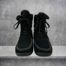 Ботинки женские Betty Pretty из натуральной замши черные 111928BLK