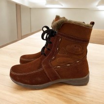 Ботинки женские Betty Pretty из натуральной замши коричневое 111928BRN