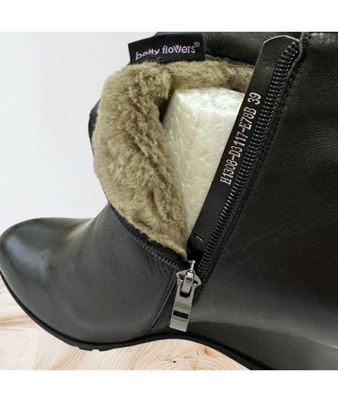 Ботинки женские Betty Pretty из натуральной кожи черные H1308D3117E78B