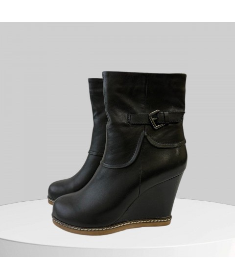 Ботинки женские Betty Pretty из натуральной кожи черные JH088 38