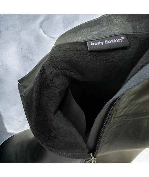 Ботинки женские Betty Pretty из натуральной кожи черные JH088