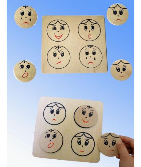 The set of HEGA Emotions is a developmental didactic set based on the Montessori method