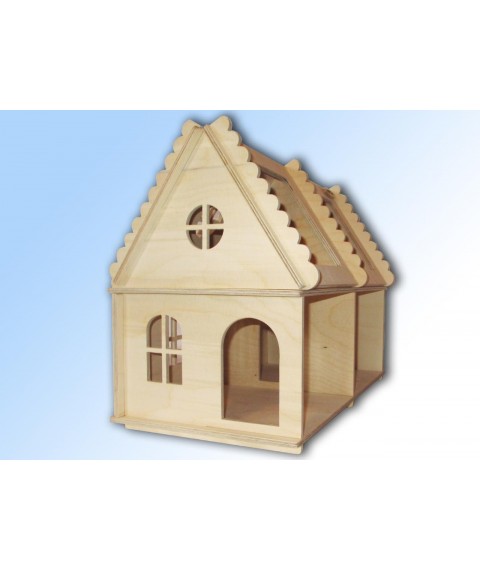 Wooden house HEGA Barbie for coloring doll game