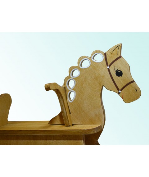HEGA wooden swing Horse is bright with painting on all sides