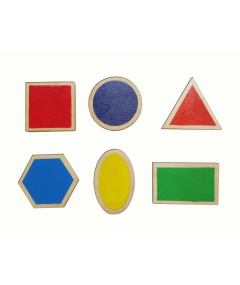 A set of didactic material HEGA Basic geometric shapes with a manual