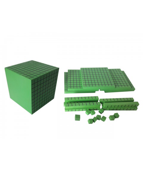 Square hundred HEGA. Mathematical cube with manual