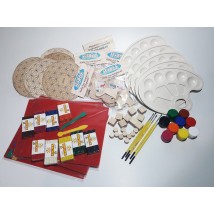 A set of HEGA supplies for drawing and collective creativity is inclusive with a manual