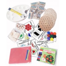 A set of HEGA supplies for drawing and collective creativity is inclusive with a manual
