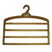 HEGA hanger for pants and skirts, four-level, wooden, strong - SHOULDER