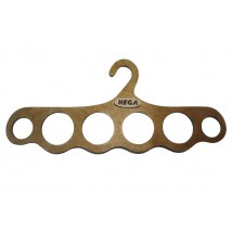 HEGA hanger for handkerchiefs, scarves and outerwear, wooden, reliable SHOULDER