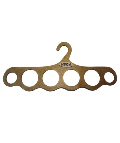 HEGA hanger for handkerchiefs, scarves and outerwear, wooden, reliable SHOULDER