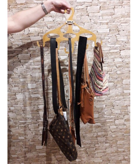 Wooden HEGA hanger for bags and accessories - SHOULDER - for accessories