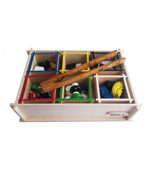 Montessori set Station #1 for counting and sorting HEGA wooden