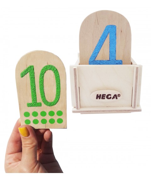 Sensory set HEGA Numbers and Dots according to the Montessori method #2