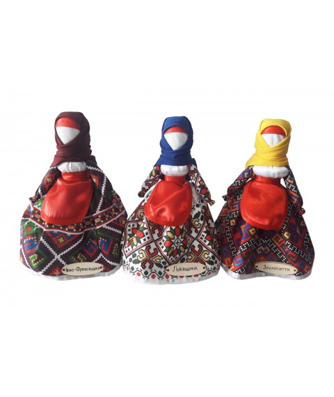 A set of HEGA dolls in national clothes by regions of Ukraine with an A3 poster