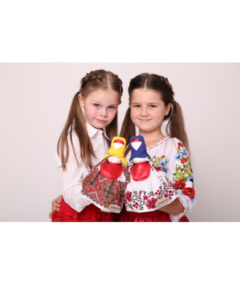 A set of HEGA dolls in national clothes by regions of Ukraine with an A3 poster