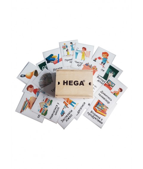 Pex cards for visual communication demonstration HEGA