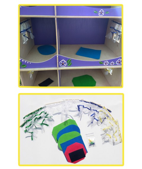 A set of accessories for dolls 6 rooms.
