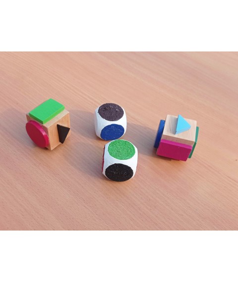 Кубики HEGA цвета и геометрические формы по методике Монтессори