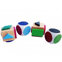 Кубики HEGA кольору та геометричні форми за методикою Монтессорі