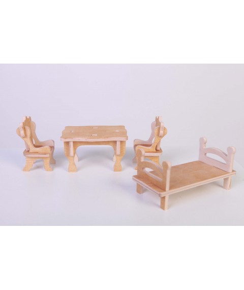 Set of doll furniture "Living room" Handmade.