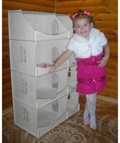 Ляльковий будиночок-шафа HEGA з розписом білий