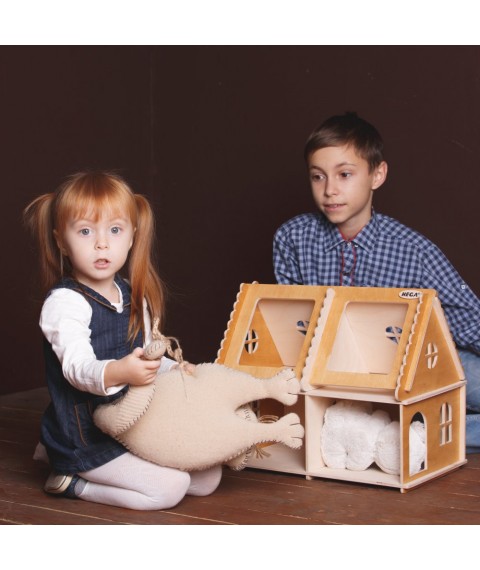 Wooden house HEGA Barbie for coloring doll game