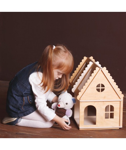 Дерев'яний будиночок HEGA Барбі для розфарбовування ляльковий ігровий