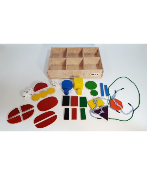 Set HEGA Montessori 2 educational game colored in a box of 32 elements