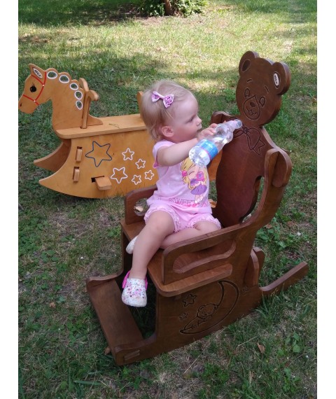 Кресло-качалка HEGA Мишка деревянный винтаж