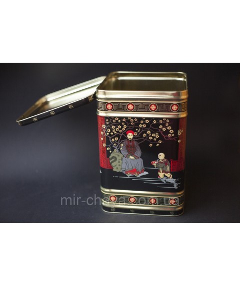 Tin jar for storing loose "Black Japanese" for 2 kg