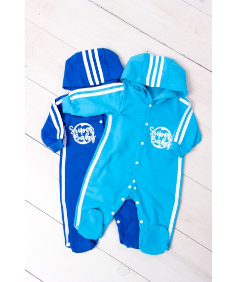 Nursery overalls for a boy "Super Baby" Nosy Svoe 26 Blue (5001-023-33-4-v6)