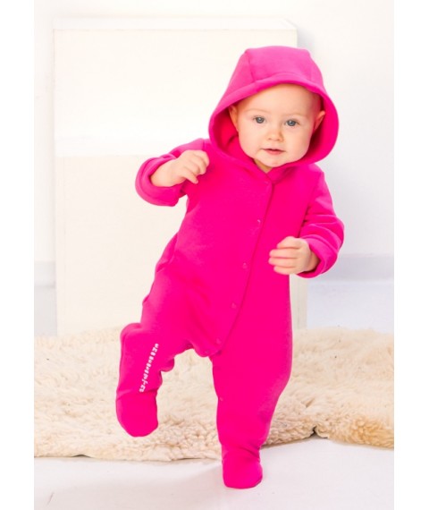 Nursery overalls for girls Nosy Svoe 74 Raspberry (5001-025-33-5-v5)