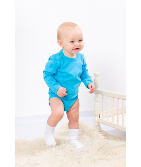 Nursery bodysuit for girls (with long sleeves) Wear Your Own 68 Blue (5010-015-5-v3)