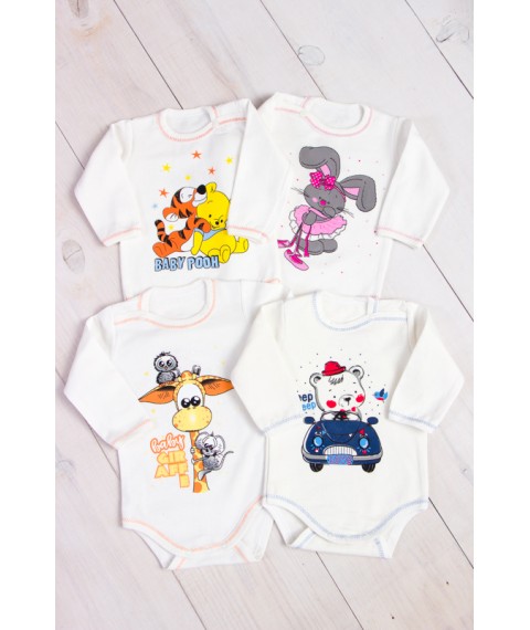 Baby bodysuit with long sleeves Wear Your Own 56 White (5010-023-33-v27)