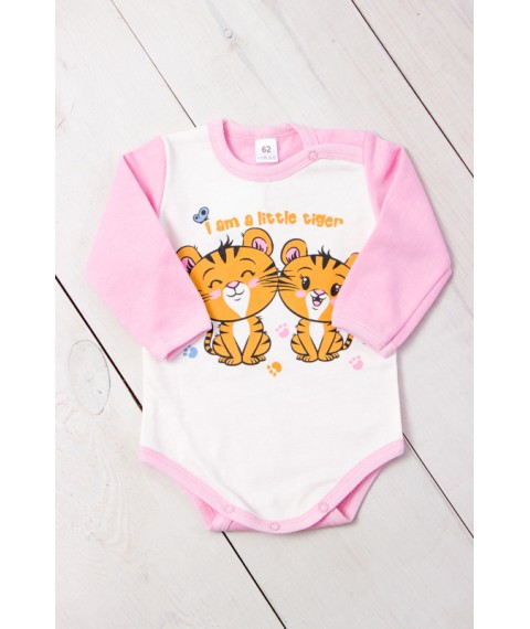 Nursery bodysuit for a girl Wear Your Own 56 Pink (5010-023-33-5-v27)