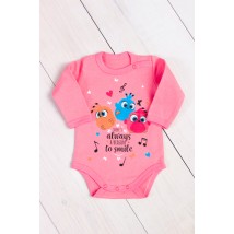 Baby bodysuit with long sleeves Bring Your Own 56 Pink (5010-023-33-v30)
